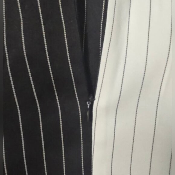 CBR Turn Down Neck Long Sleeve Buttons Striped Patchwork Bodycon Dress ~ NWT - Picture 15 of 16